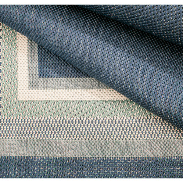 Seaside Harbor Blue Outdoor Rug by Treasure Garden - Image 2